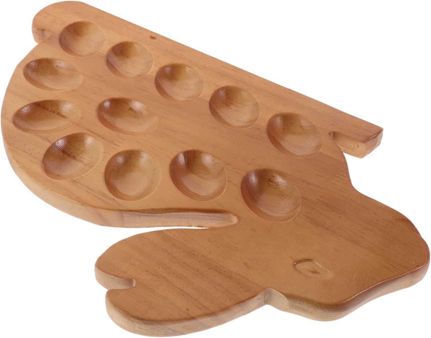 Easter Bunny Decor Wooden Egg Tray Hen Shaped Egg Holder Rabbit Party Supplies