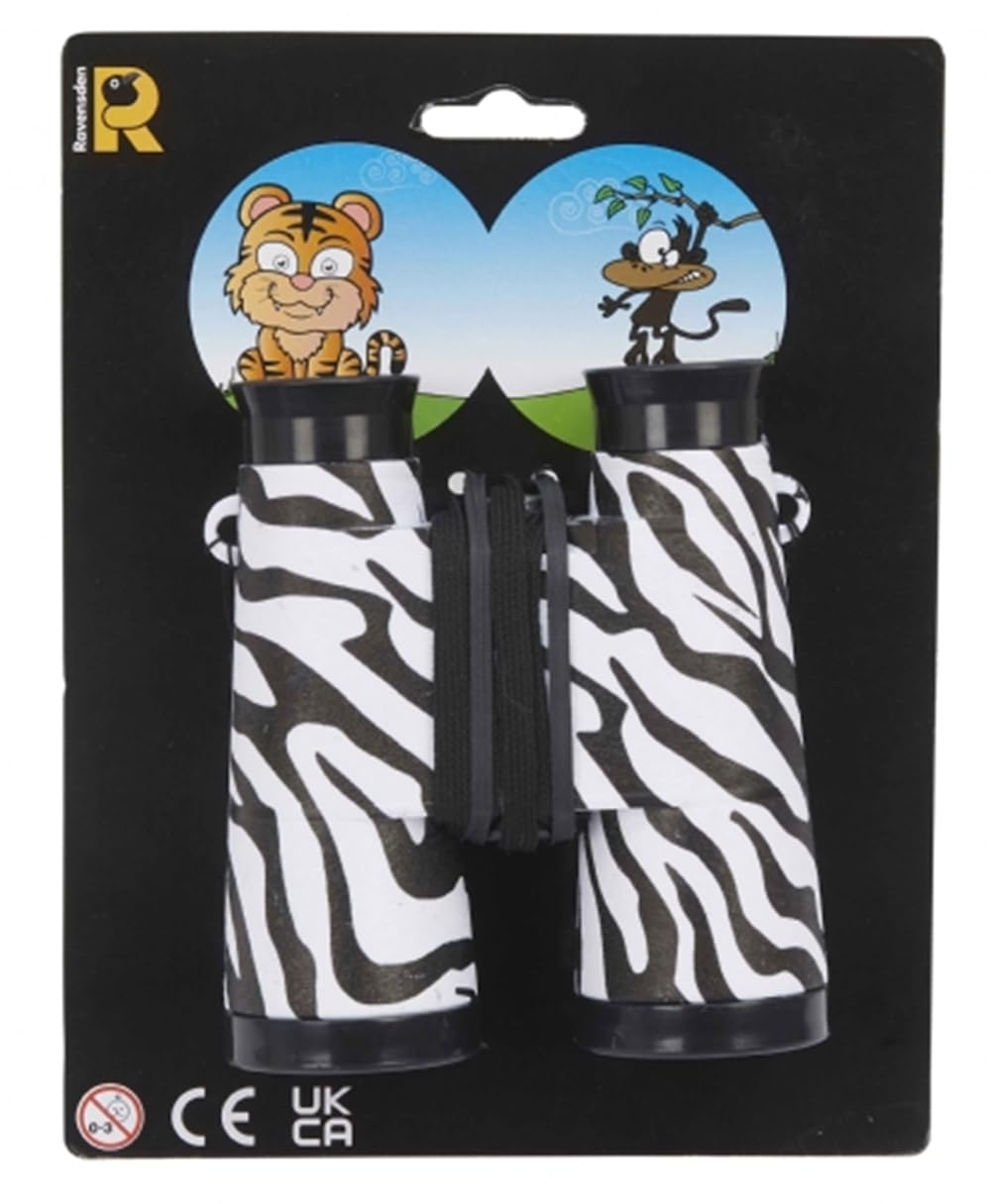 Ravensden Zebra Patterned Binoculars, 15Cm
