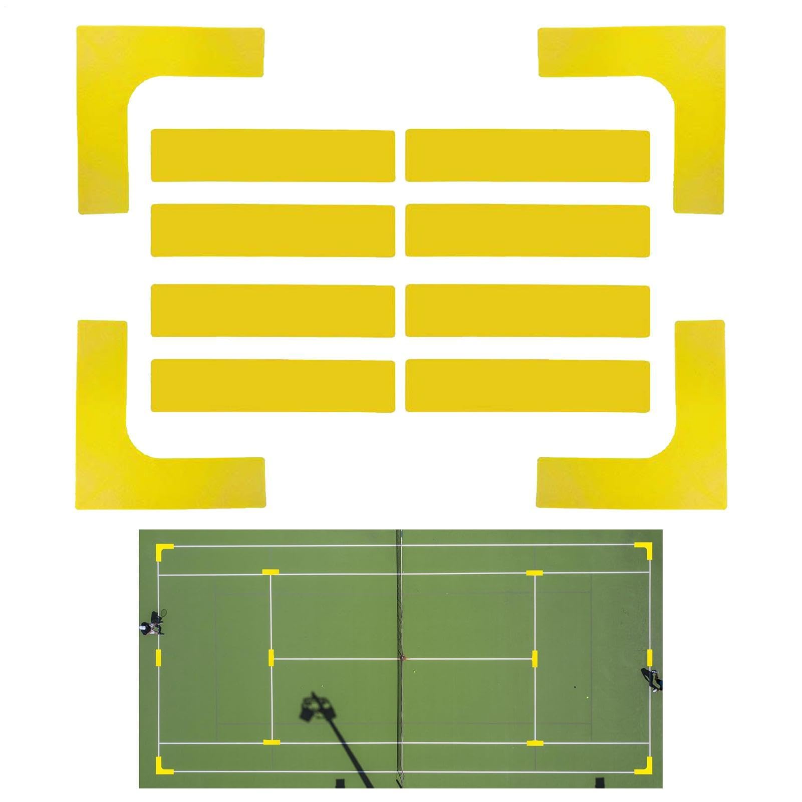 Generico Set Segnalinee Campo – Forma L 27,5x34cm | Marcatori Sportivi Mobili | Allenamento Antiscivolo Resistenti al per Tennis Badminton Volley Pickleball Attrezzatura