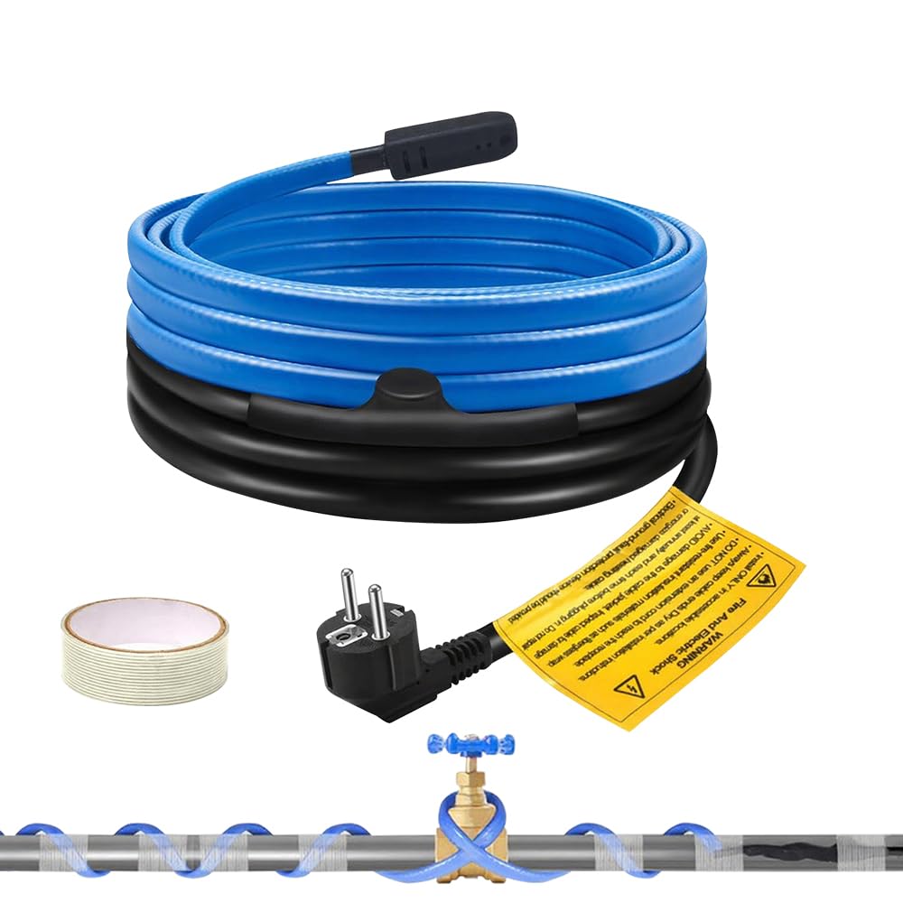 Cordon Chauffant Antigel 4M 230V 25W/M Autorégulant avec Thermostat Intégré