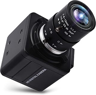SVPRO USB Camera with Zoom 2.8-12mm Varifocal Lens Webcam CMOS OV2710 High Frame Rate 100fps USB with Camera Full HD 1080P Mini Camera UVC Compliant for Laptop/Desktop,Drive Free Web Camera