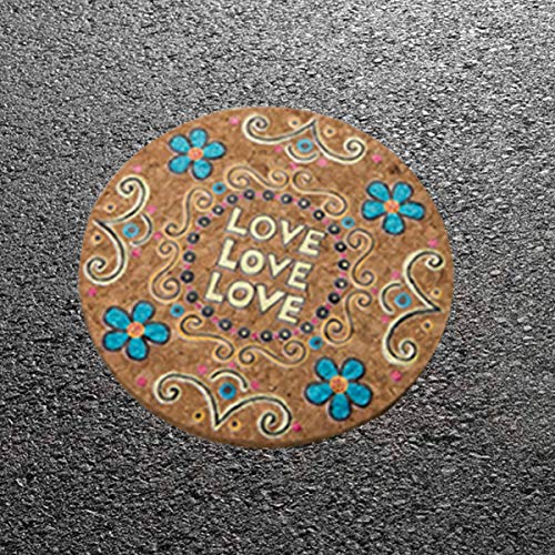 WINOMO 4Pcs Porta Copos de Cortiça Coasters Bebida Copo Padrão Coasters Coasters Coasters Placemat C