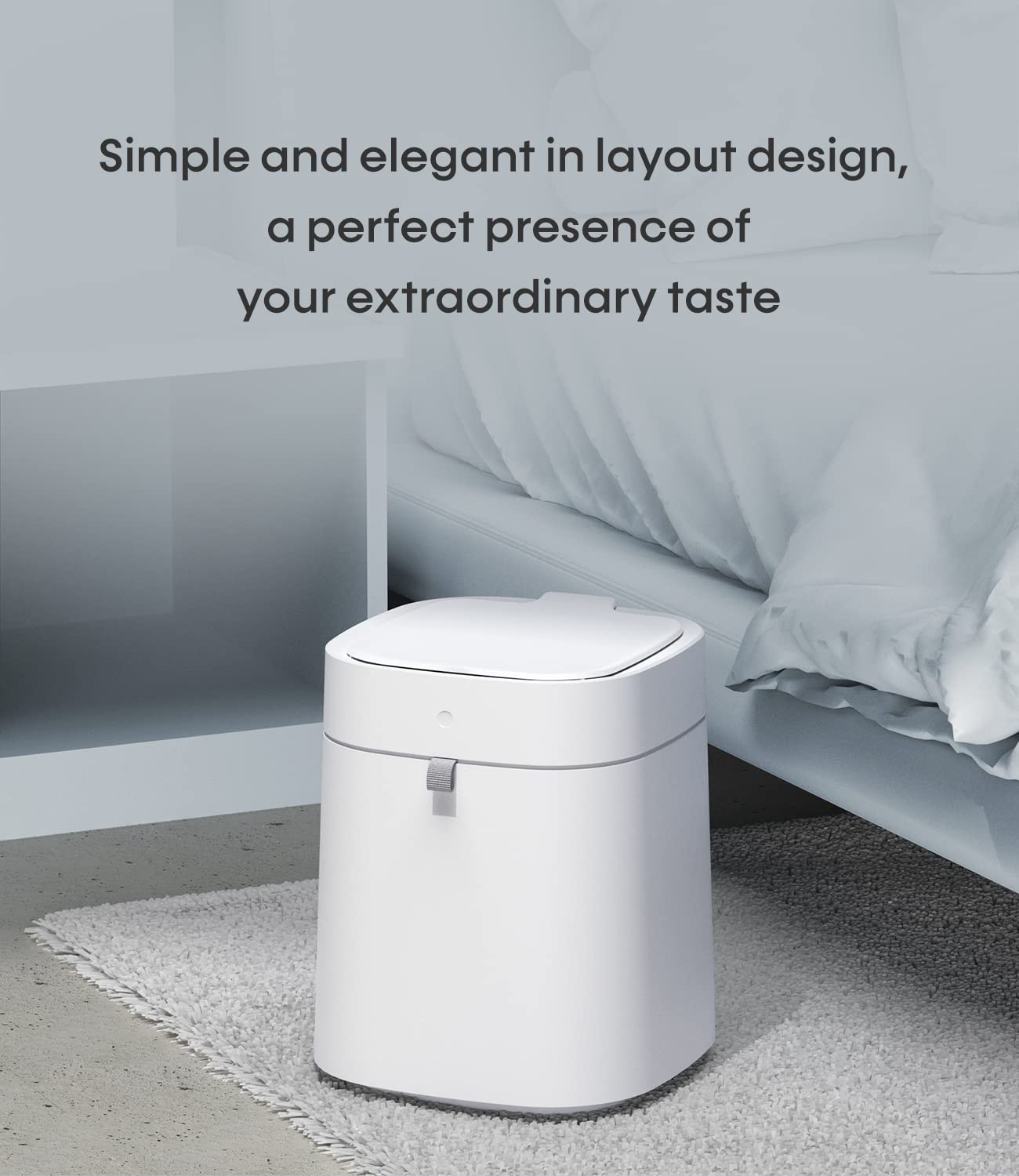 TOWNEW T Air X Smart Trash Can,3.5 Gallon Automatic Garbage Can with Self-Sealing and Motion Activated,Rechargeable Trashcan for Kitchen Bathroom Bedroom,Small,White