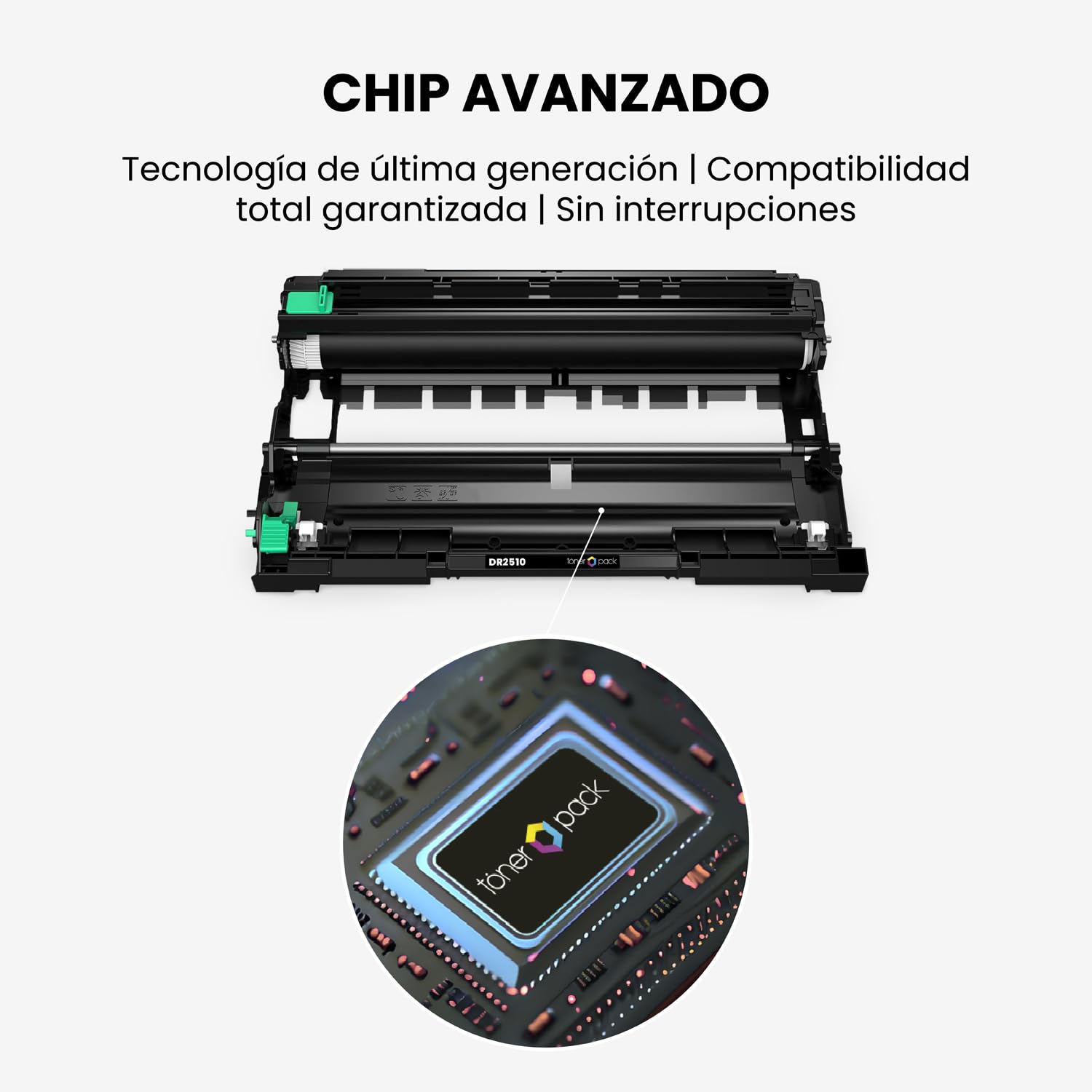 TONER PACK DR2510 Tambor de Imagen Compatible para Brother DR-2510 HL-L2445DW HL-L2400DW DCP-L2660DW DCP-2627DW MFC-L2800DW MFC-L2860DWE (2 Unidades)