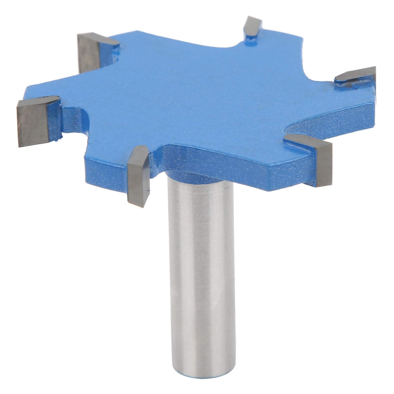 Fresa CNC para Superficies de Spoilboard 6 Dientes Fresa en Forma de T 12 mm de Vástago Fresa para Carpintería Madera 65 x 10 mm