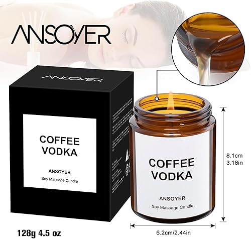 Miniatura 6 de ANSOYER Vela de aceite de masaje, regalo romántico para uso en el spa, vela perfumada para el hogar, aceite corporal ultra hidratante con aceite de
