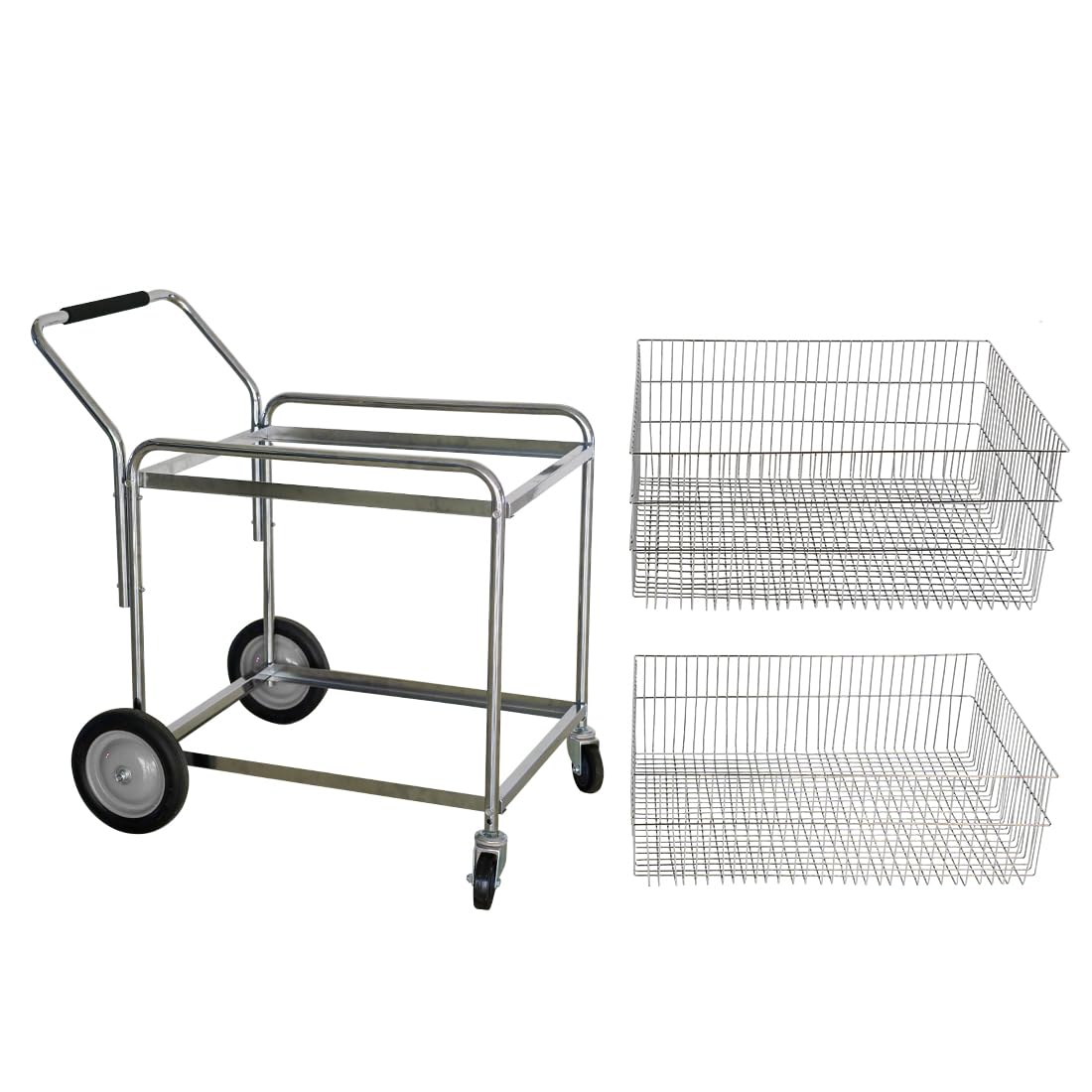 Carro postal con 2 cajas de almacenamiento de metal, carrito multiusos con asa, carrito de oficina con ruedas, carpeta de archivos, carro de almacenamiento, carro de carpeta, carro, carro,