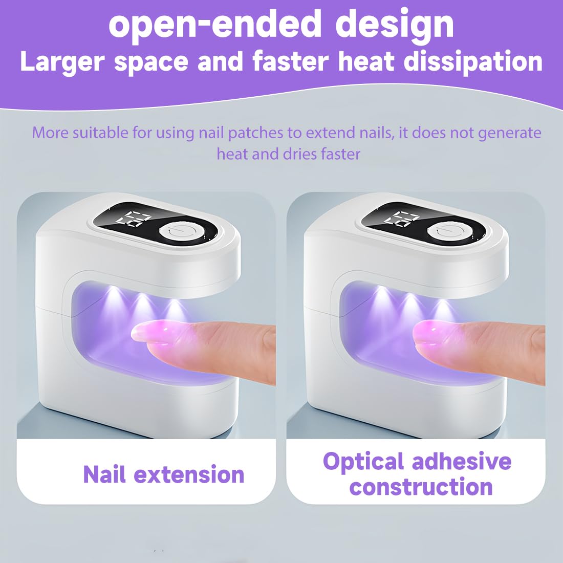 Lampada UV Unghie Portatile Mini Luce Rossa LED Asciugatore Gel Ricaricabile USB-C 300mAh 3W con Timer 30/60s Professionale per Manicure Ricostruzione Unghie