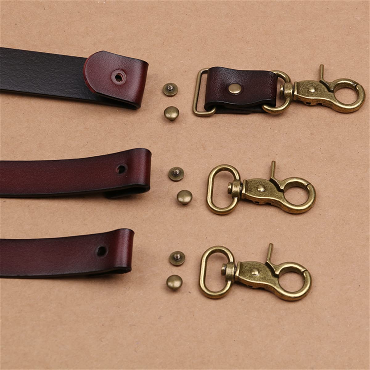 Tirantes para Hombre para Pantalones Tirantes de Cuero para Hombre de Alta Resistencia Y Espalda Ajustable con 3 Ganchos de presión de Metal Tirantes Vintage para Hombre Brace Heav