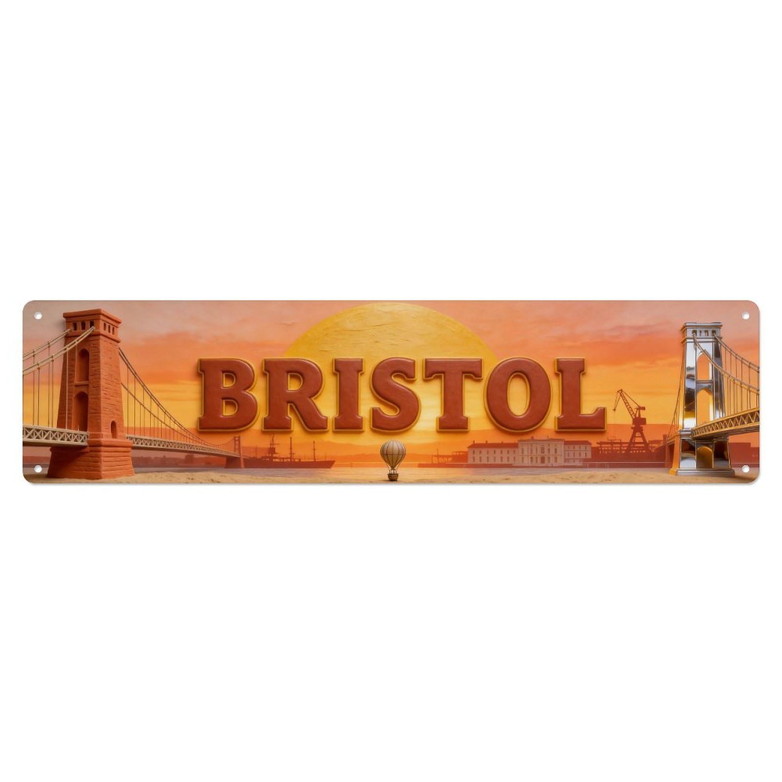Bristol England Vintage Metal Tin Sign