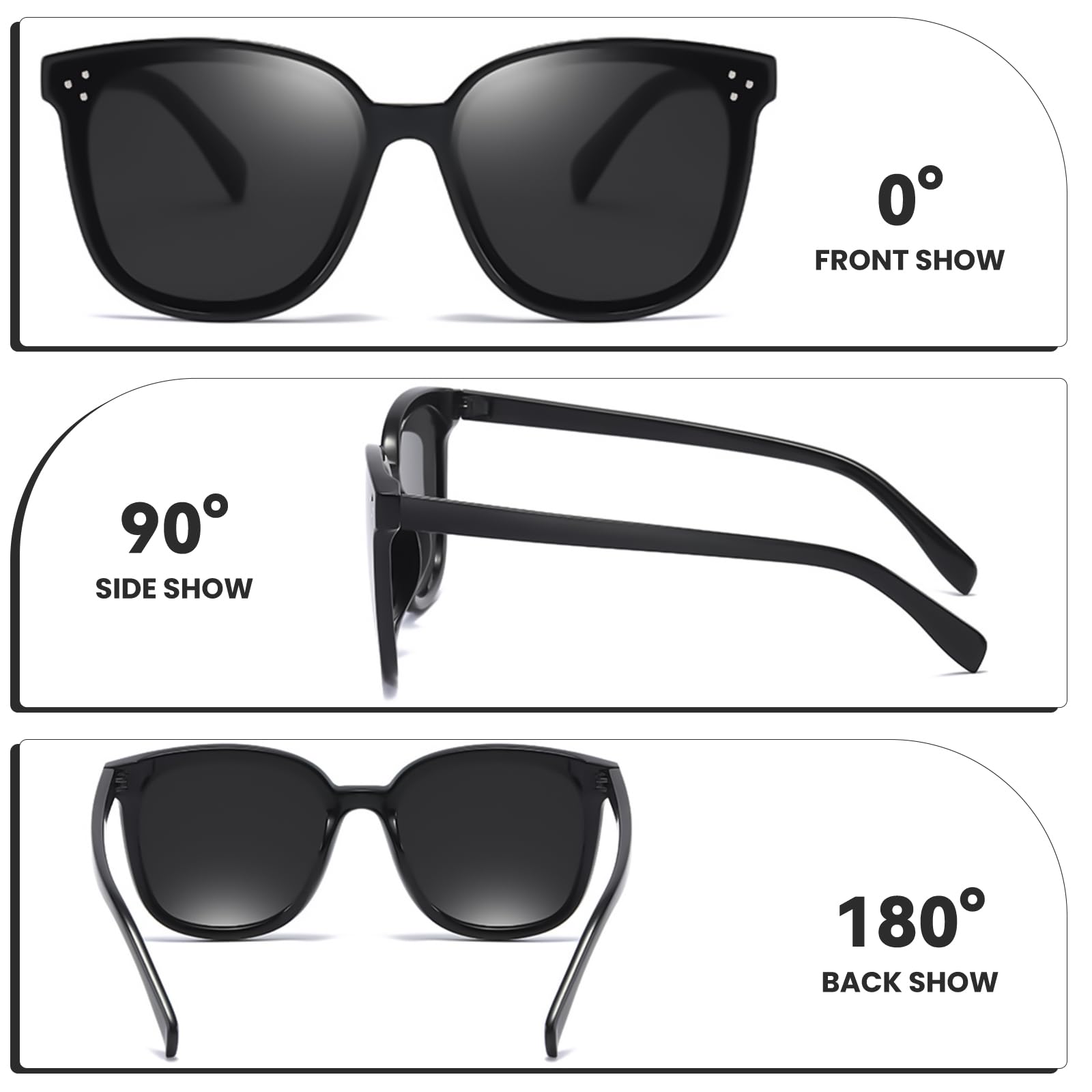 Lunettes de soleil carrées pour enfants - Design tendance - Protection UV - Pour garçons et filles de 4 à 10 ans