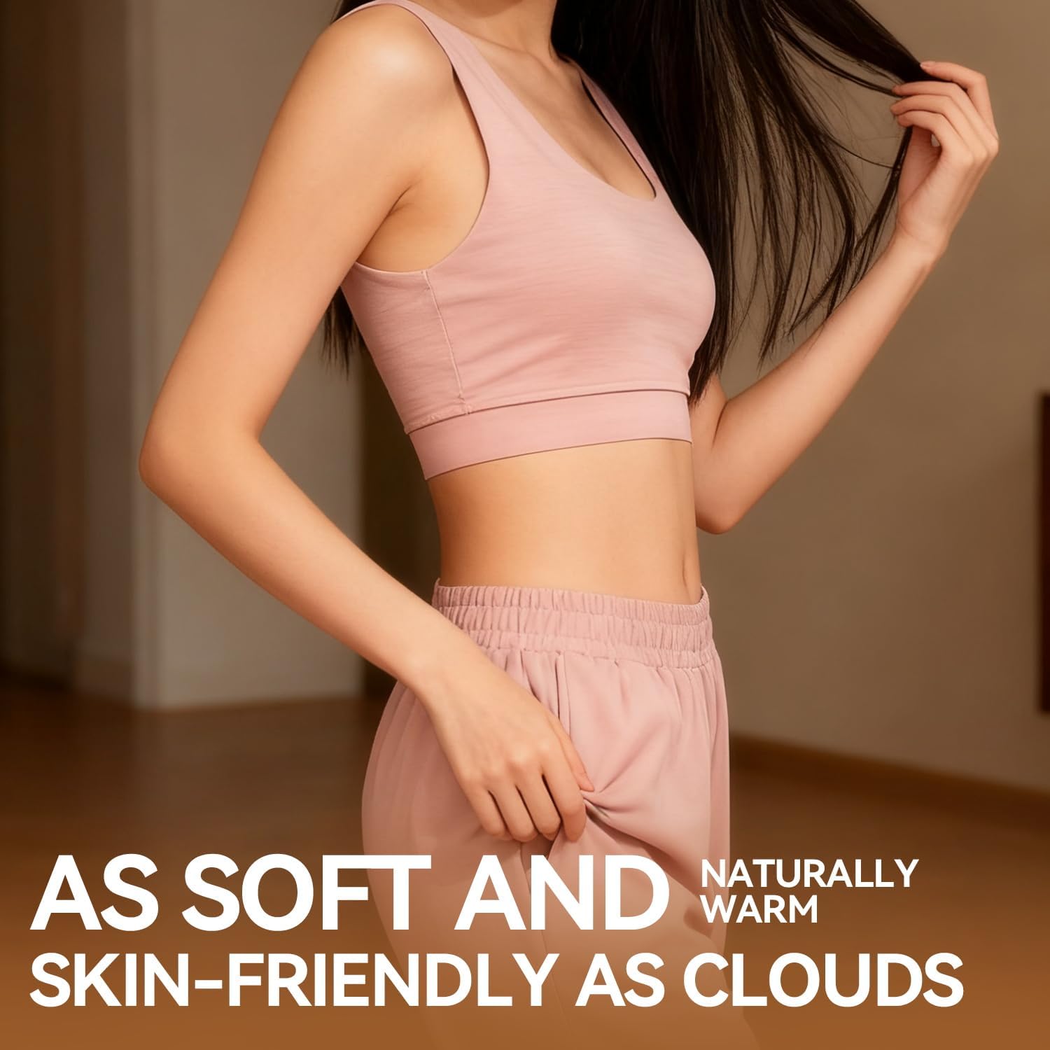 Women's 100% Merino Wool Sports Bra, Soft Seamless Yoga Bra for Workout, Hiking, and Daily Wear. - Image 7