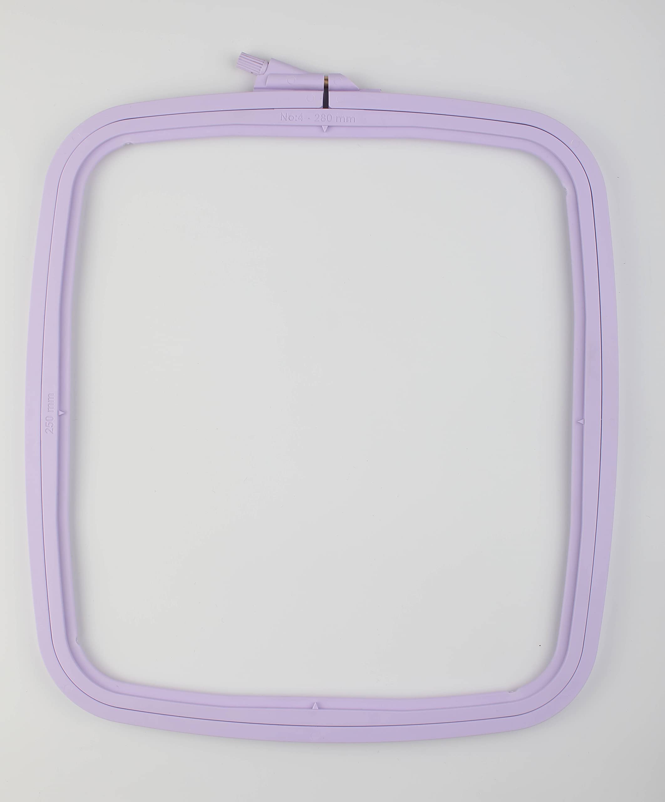 Nurge Lilac Large (No:4) Plastic Square Embroidery Hoop, Cross Stitch Hoops, Punch Needle Hoop Diy Craft Sewing,Abs Plastic Embroidery Hoops