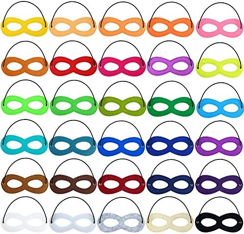 AZYC Superhero Masks Eye， Superhero Masks Cosplay Mask Half Masks Party Masks with Elastic Rope for Party, Multicolor（30pieces