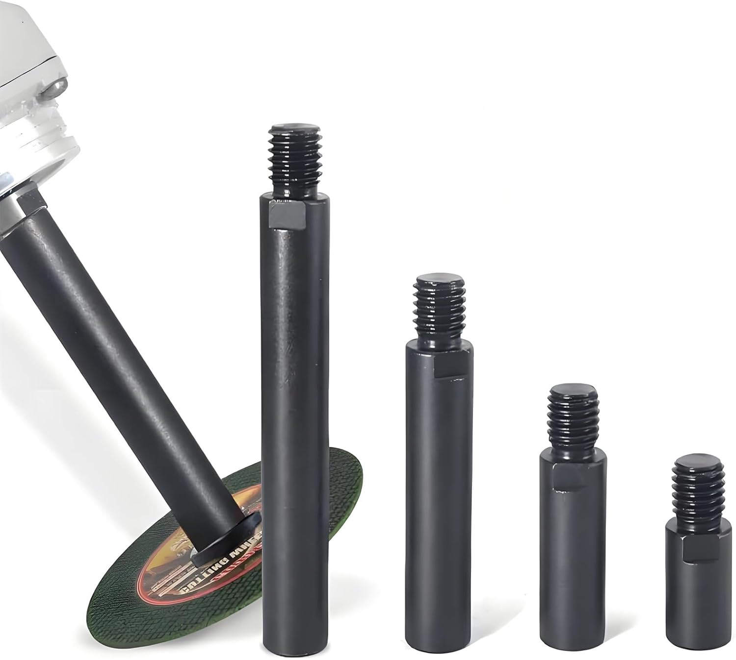 5/8"-11 Angle Grinder Extension Shaft Set(4Pcs:2",3",4",5")-Heavy Duty Grinder Extension Rod for Polishing,Buffing,Sanding - Fits Angle Grinder & Car Polisher,Industrial Accessory,5/8" Arbor Extender