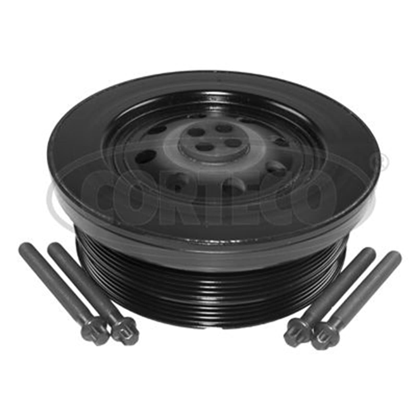 Corteco 80004866 Riemenscheibe Damper, Schwarz