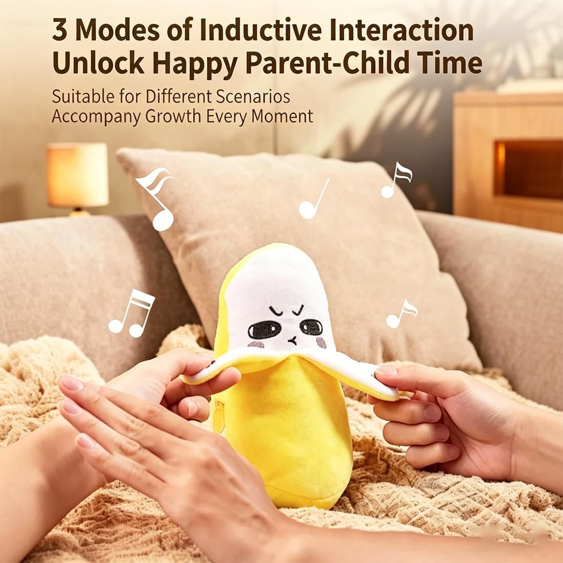Peluche Musical Interactivo para Bebés - Muñeco Sensorial Táctil con 15 Modos de Sonido y Luces - Juguete de Aprendizaje Montessori, Regalo Cumpleaños Niños Niñas 1 2 3 Años (Color A+B)