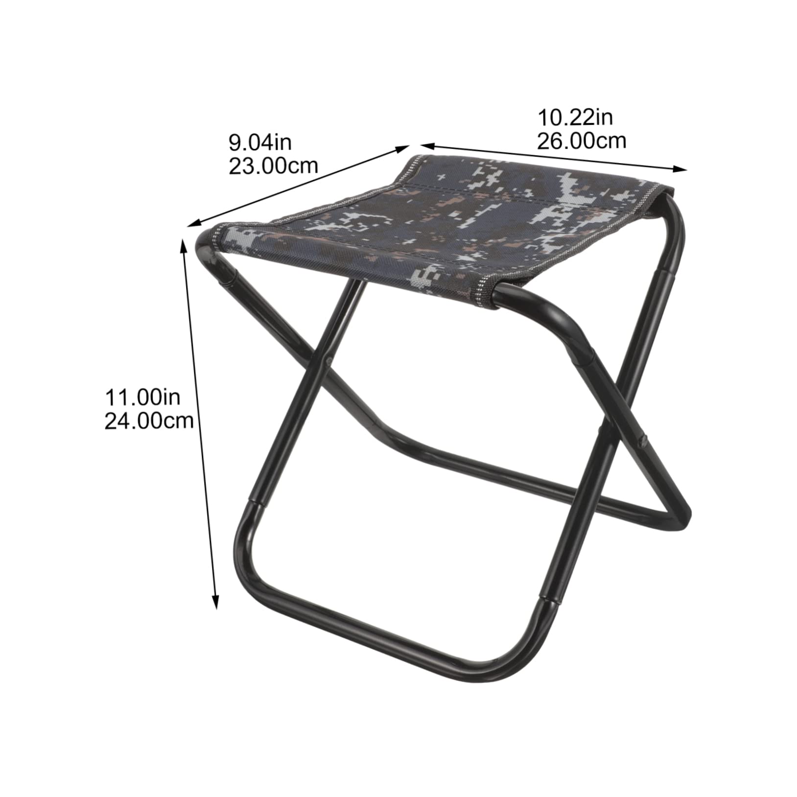 HONMEET Portable Folding Camp Stool Lightweight and Compact Outdoor Seat for Hiking Camping Fishing BBQ Easy to Carry with Storage Bag Camouflage
