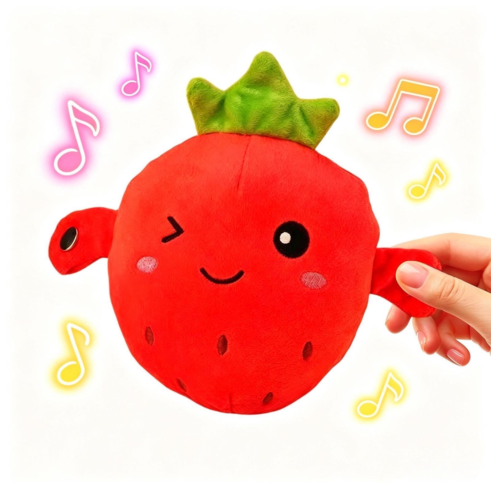 Genérico Interactive Music Plush Toy, Juguetes Bebes 6-12 Meses, Fruit & Banana Plush - Juguete De Piano Musical De Peluche, Peluches Táctiles Plátano Y Fruta para El Aprendizaje & Niños