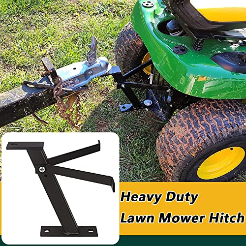 A-Karck Lawn Mower Hitch, Heavy Duty Lawn Tractor Hitch Solid Iron Construction, Black Powder Coated Riding Mower Hitch #TOP1