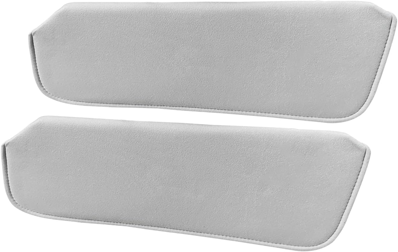 15963109 Sun Visor Pair, Light Grey Cloth Sun Visors Fit for 1988-1998 Chevy Suburban Silverado/GMC C/K Pickup Truck, 38-2118-LG SV201-1808 15963109