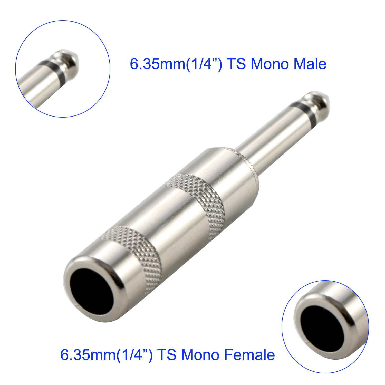 10 Connettori Jack Mono TS 1/4" Da 6,35mm - Per Cavi Chitarra, Altoparlanti E XLR - Foto 10
