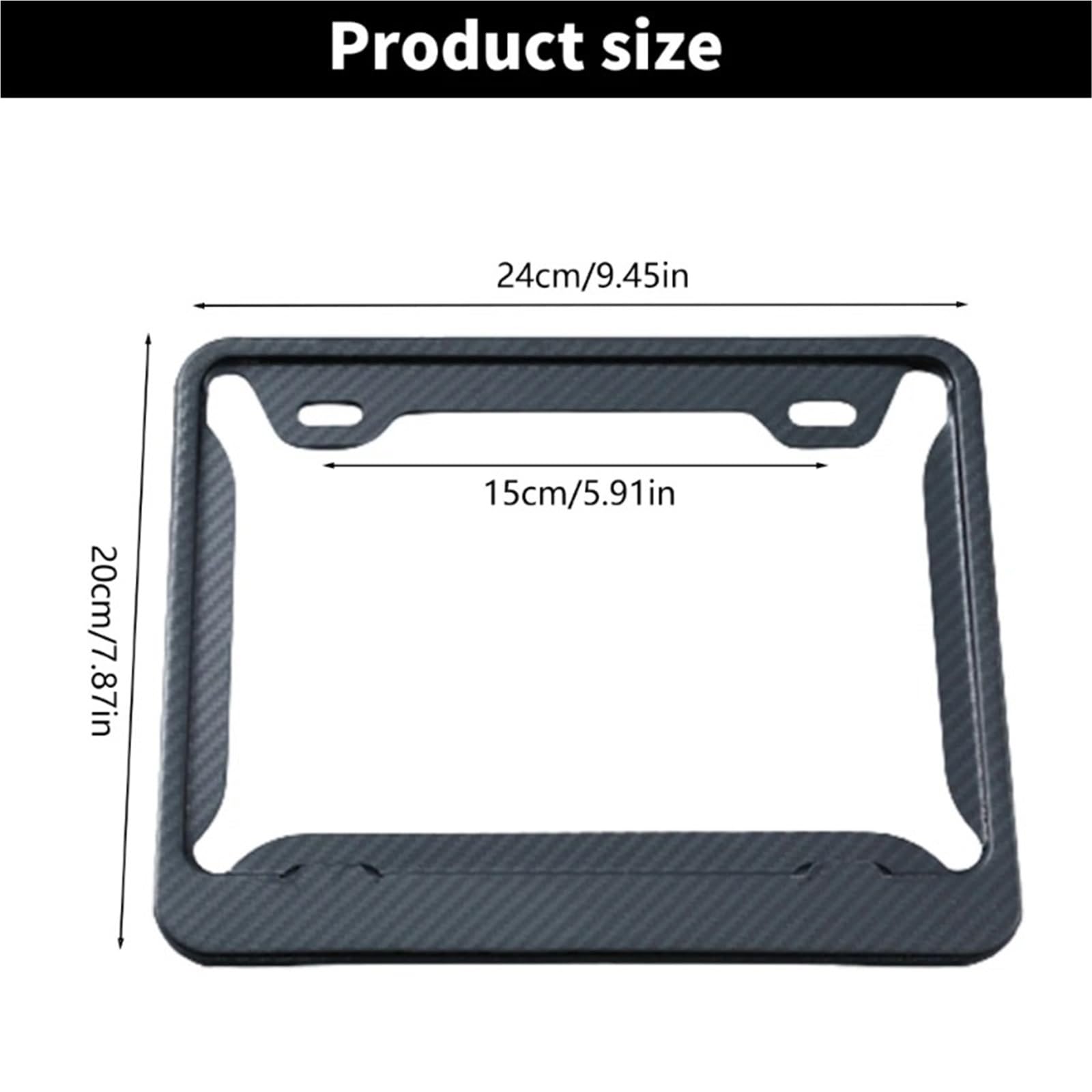 portatarga Moto Supporto Per Protezioni Coperchio Targa Per Telaio Auto Compatibile Per Moto Europee Universali(Carbon fiber pattern)