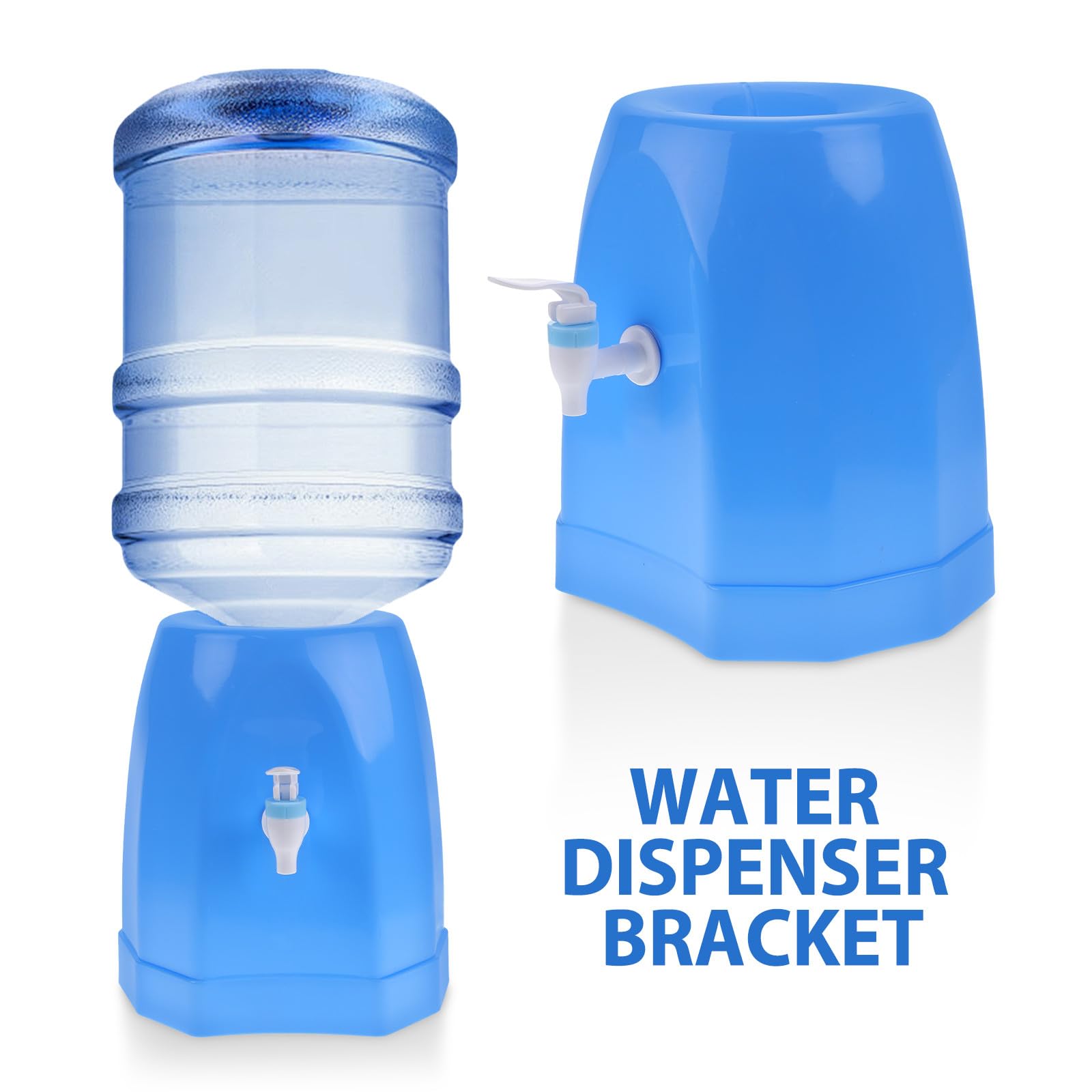 Housoutil Dispensador Tamaños de Garrafas Diferentes Moderno Diseño de Necesidad Soporte Agua de Plástico Azul Compatible de Herramientas para para Uso Hogar