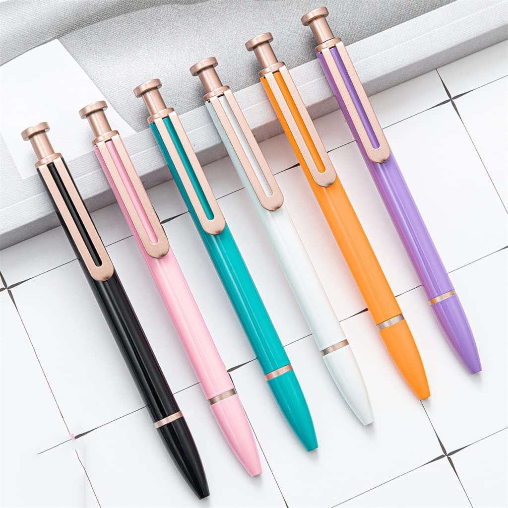 6 Piece Ballpoint Pen Cute Metal Stationery School Office Supplies Pens