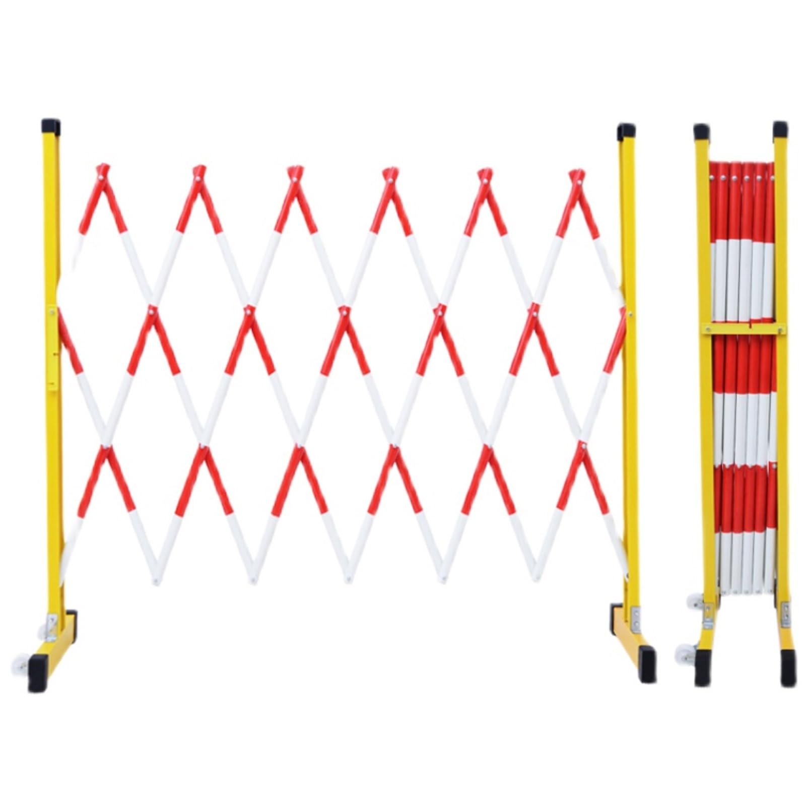 Barrière de sécurité rétractable et pliable à boutons-pression pour balisage