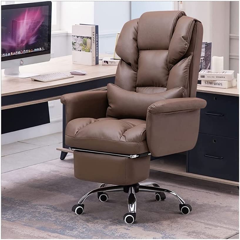 Chaise de bureau avec coussin épais et hauteur réglable pour ordinateur