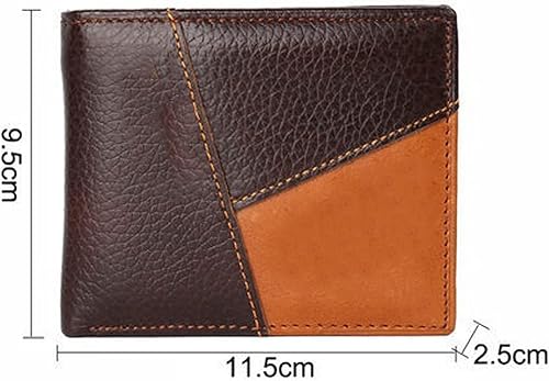 Miniatura 2 de TAUFE Men's Wallets, Genuine Leather Men Wallets Coin Pocket Zipper Real Men's Leather Wallet with Coin Male Purse
