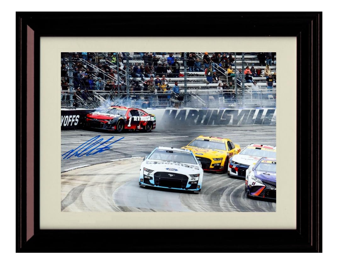 Generic Framed Ross Chastain Wall Ride in Martinsville Autograph Replica Print (Black Cherry, 8x10)