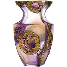 9546/300/LS 12-Inch High Glass Vase. Pattern Lilac Space