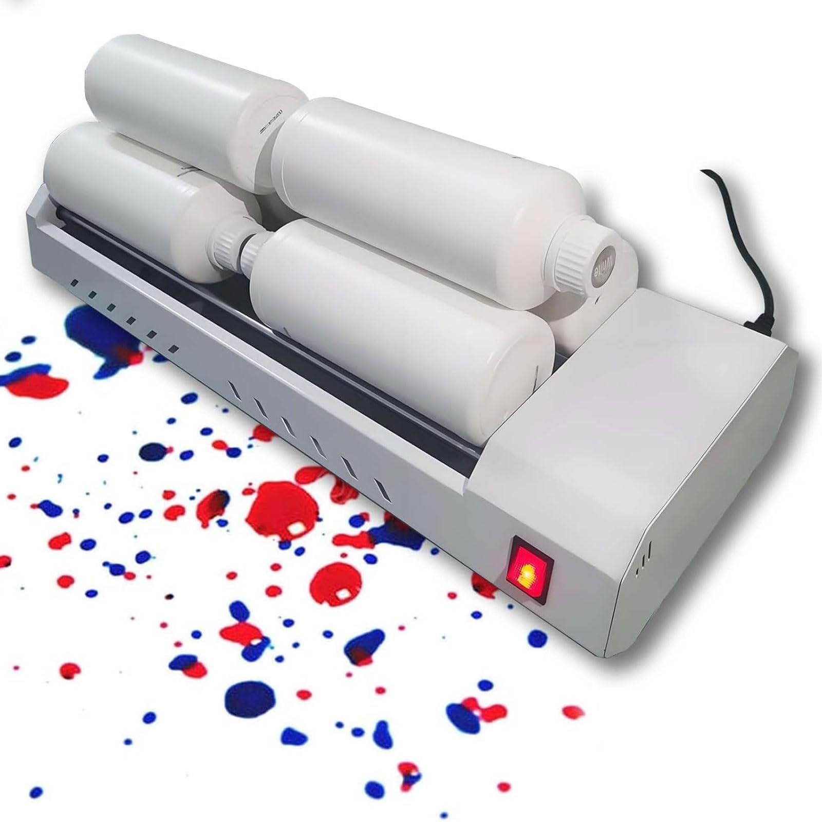Máquina agitadora pintura eléctrica,capacidad 6 botellas recubrimientos 1L | Agitador rotatorio DTF,Mezclador vórtice bricolaje,Dispositivo rodante evitar precipitaciones,Paracuarela(Basic)