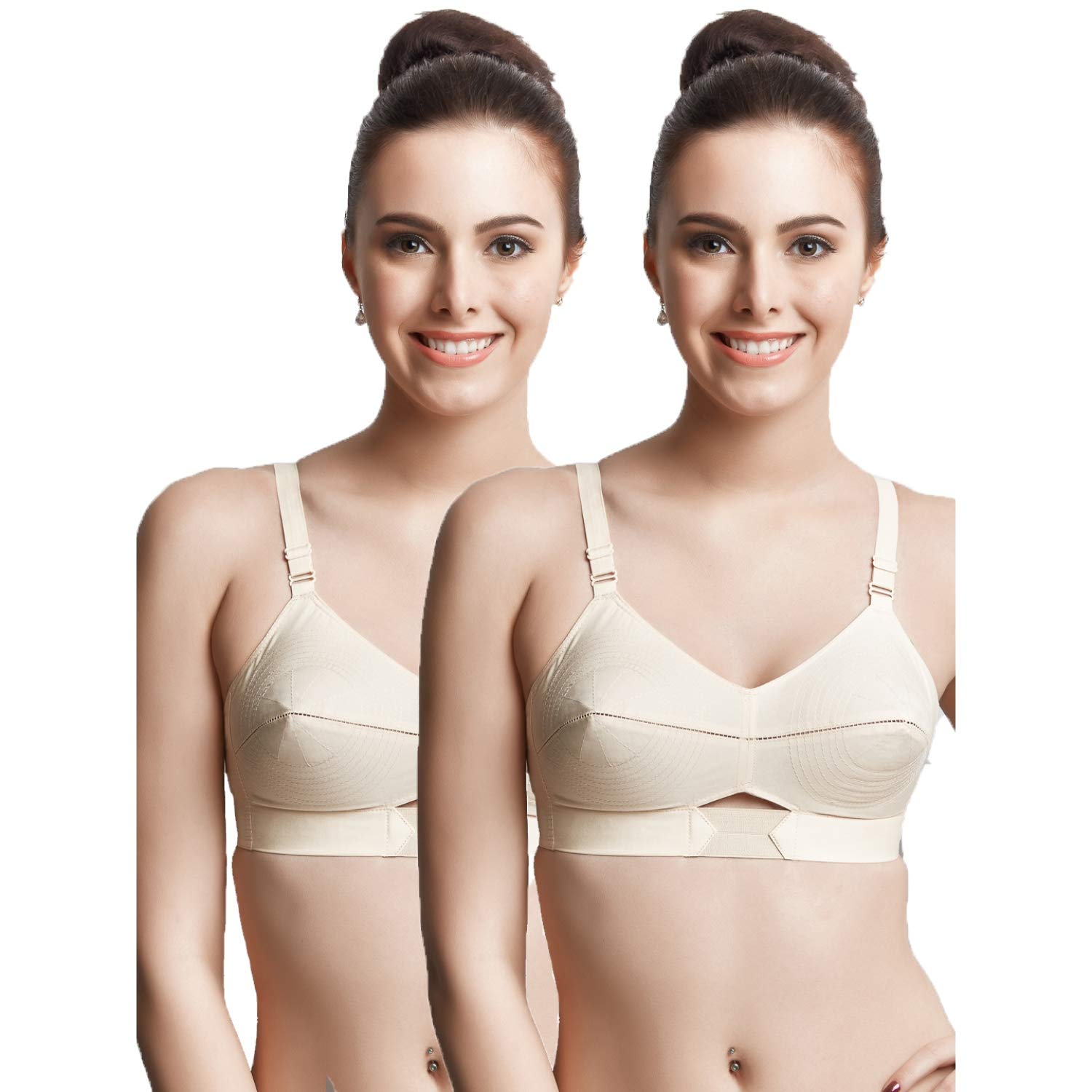 Libertina Duchess Non Wired Full Coverage Bra.(Pack of 2)