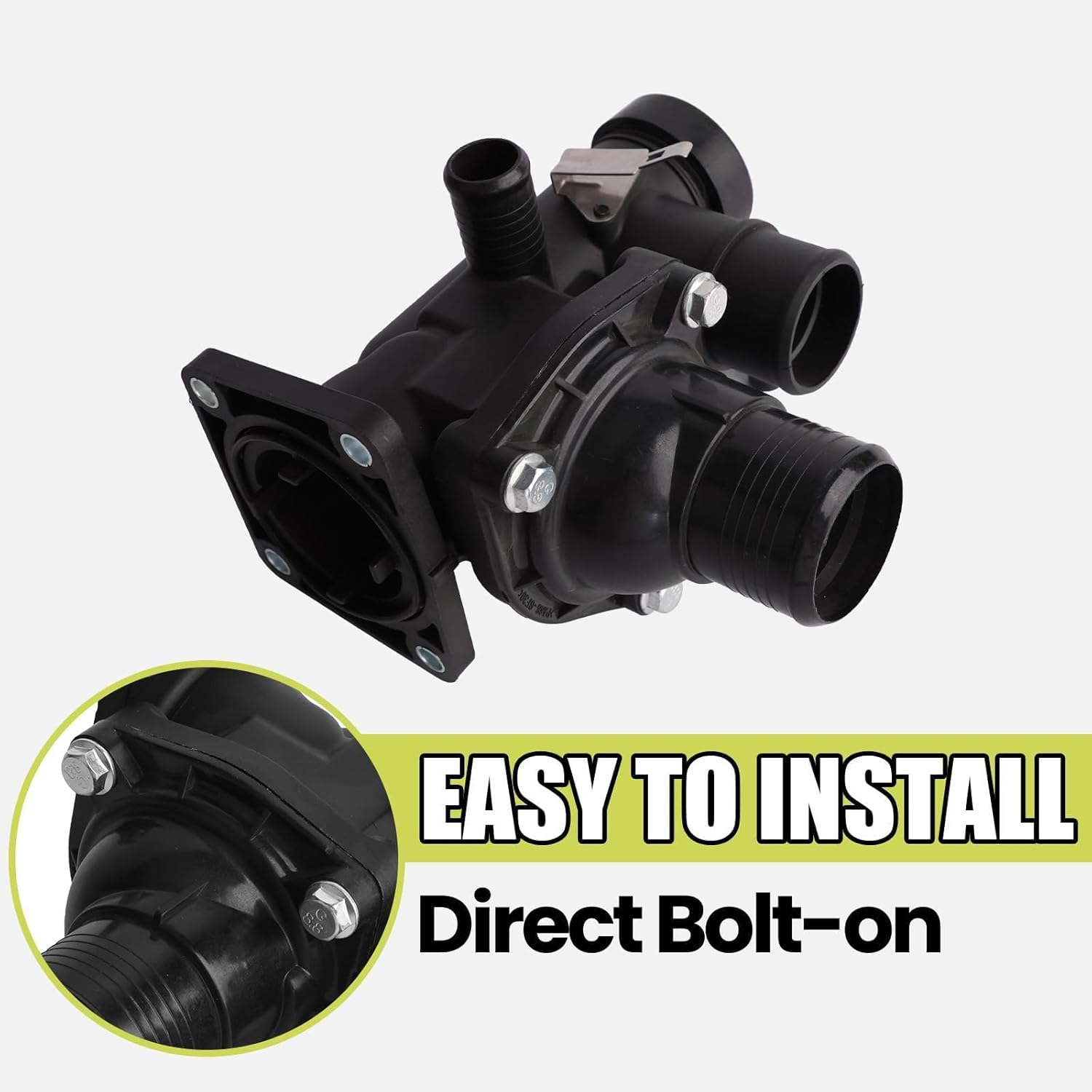 Engine Coolant Thermostat Housing Assembly Compatible with Ford Thunderbird Lincoln LS 2000 2001 2002 2003 V8 3.9L Replaces XW4Z8592AA XW4Z8592BD 902-215