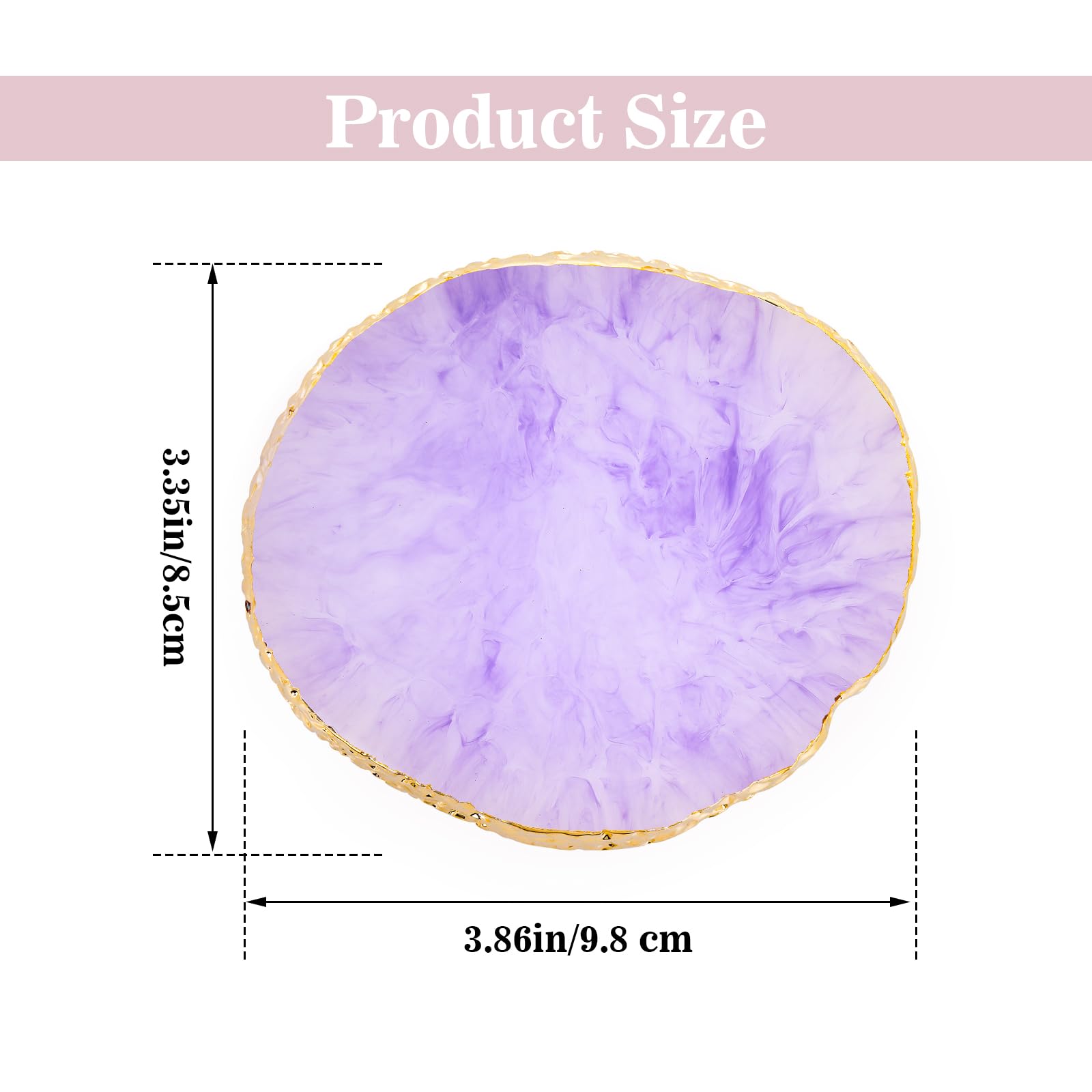 WLLHYF Tavolozza per nail art, in resina, per nail art, mista, irregolare, piastra per il trucco, per nail art, colore dipinto a mano (viola)