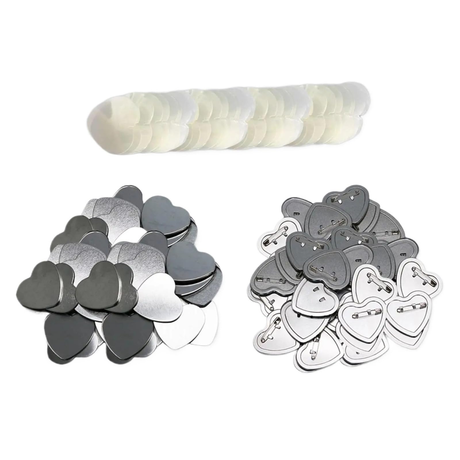 100 set di spille vuote, a forma di cuore for macchine for la produzione di spille, spille vuote, spille vuote Insiemi sufficienti