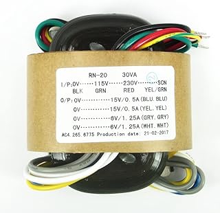 Transformador De Corrente R Tipe Transformator Daya 30W Dual 15V + Double 6V R Ternak Audio Transformer kawat Tembaga 115 V-230 V