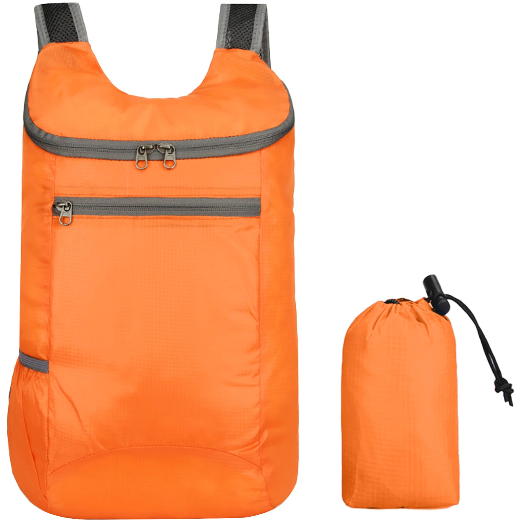 Dress CiciHiking Backpack, Fold Over Lightweight Backpack, Ultra-Thin Fabric Orange One Size