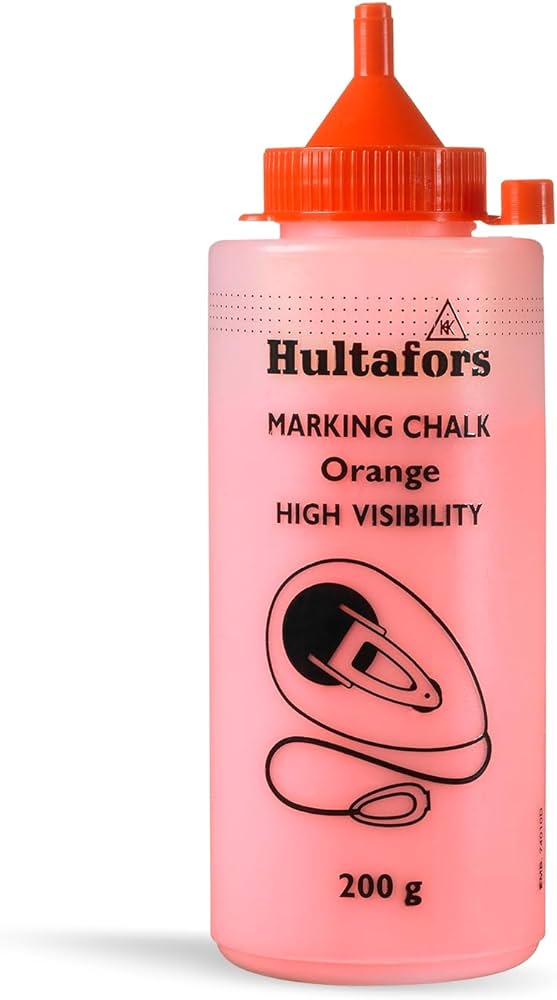 Hultafors Neon Oranje Slagkoord 200g - Voor Binnen & Buiten, Hoog Zichtbaarheid Krijt