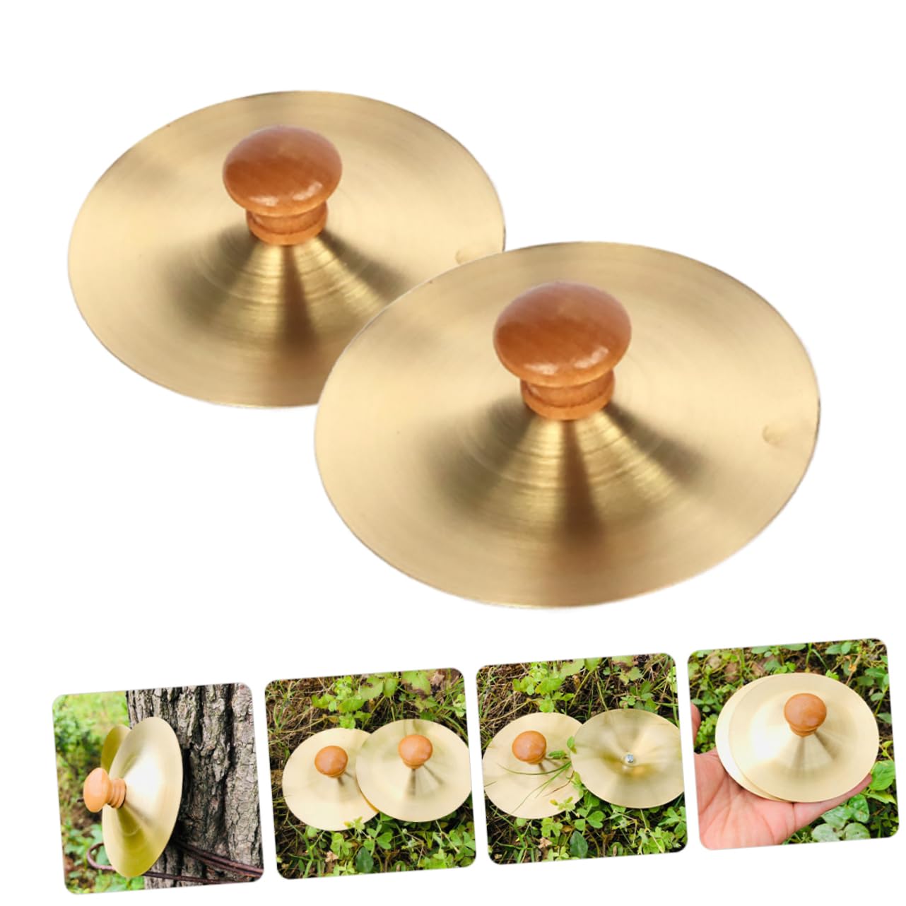 HANABASS 2Pcs Hand Cymbals for Dancer Dance Props Musical Instrument for Belly Dancing Parties Enhance Parent Interaction Music Education