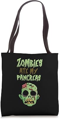Zombies Ate My Pancreas T1D Type 1 Diabetes Women Kid Tote Bag