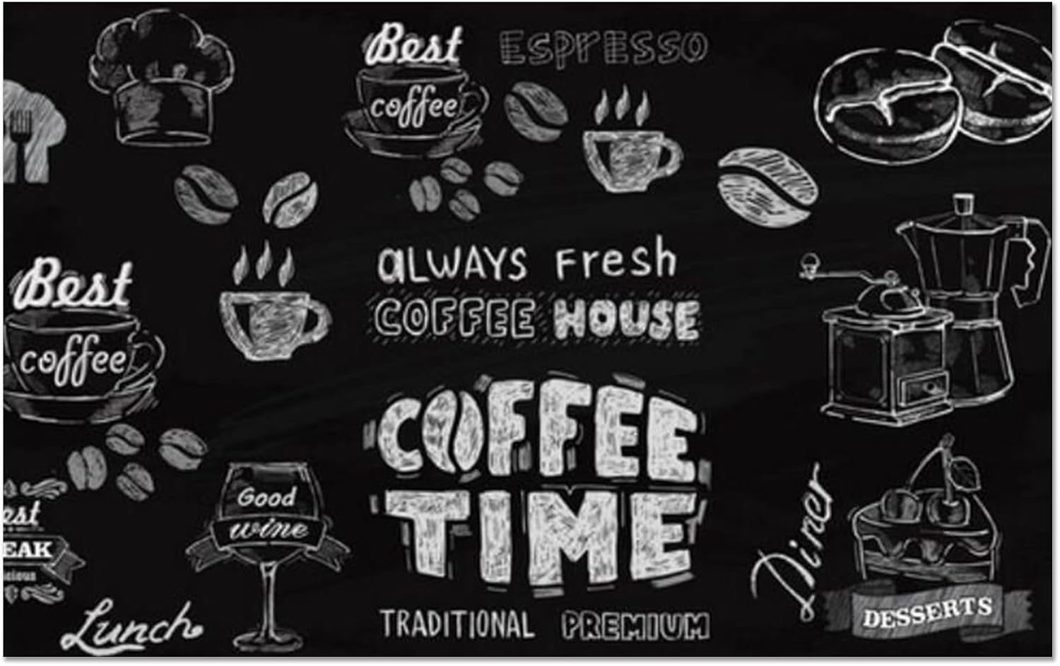 Mothy Kitchen Rugs, Washable Kitchen Mat, Non Slip Super Absorbent Kitchen Rugs and Mats for Floor Decorations,36x48in Standing Mat for Kitchen,Floor,Home,Sink,Laundry