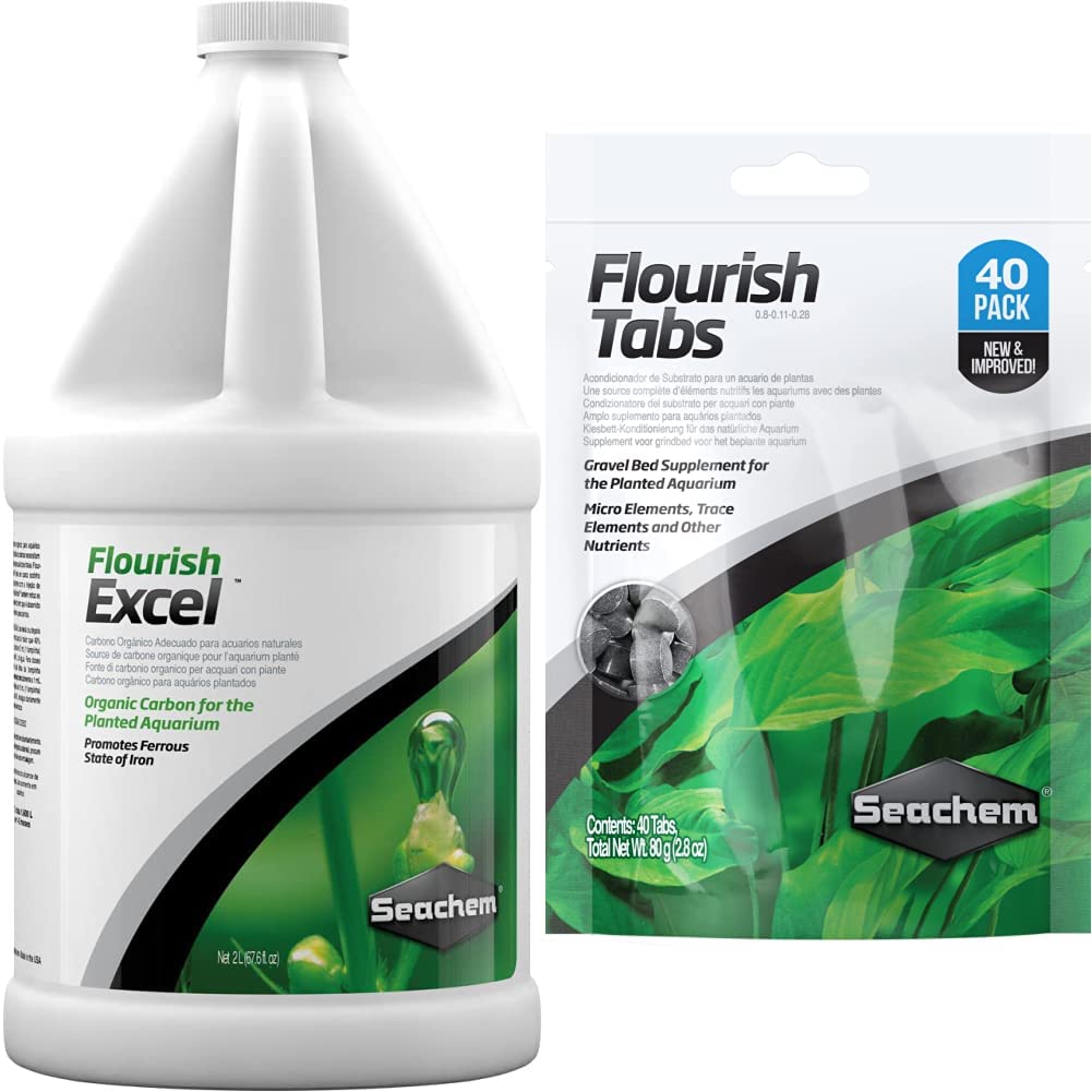 SeachemFlourish Excel Bioavailable Carbon + Seachem Flourish Tabs Growth Supplement