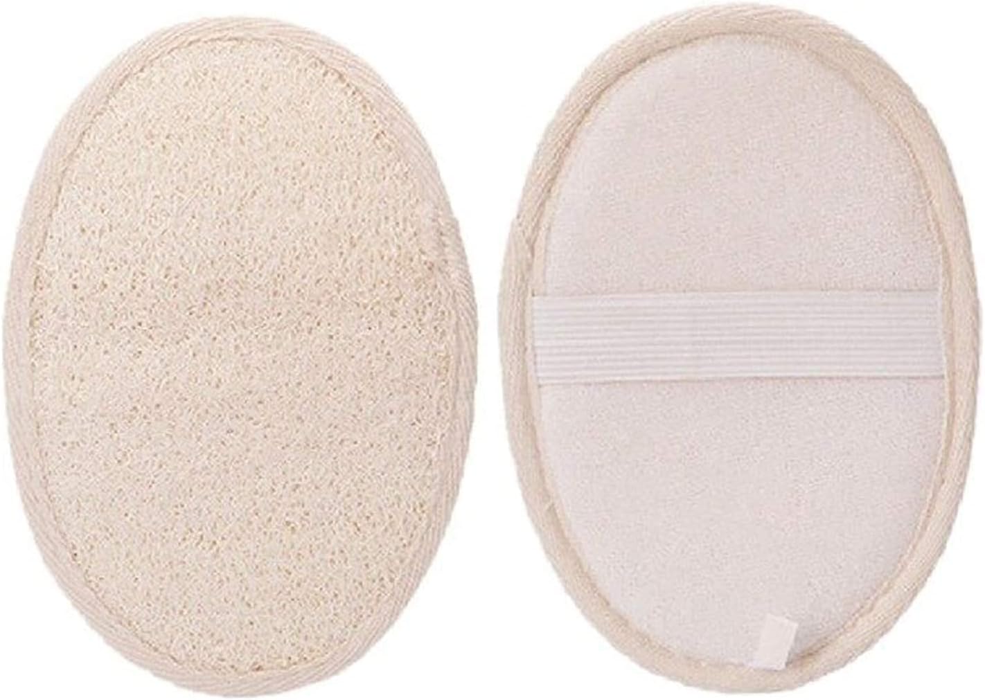 Exfoliating Loofah Sponge Pads- 100% Natural Loofah Sponge Scrubber Body Glove - Men and Women - (pack of 2)