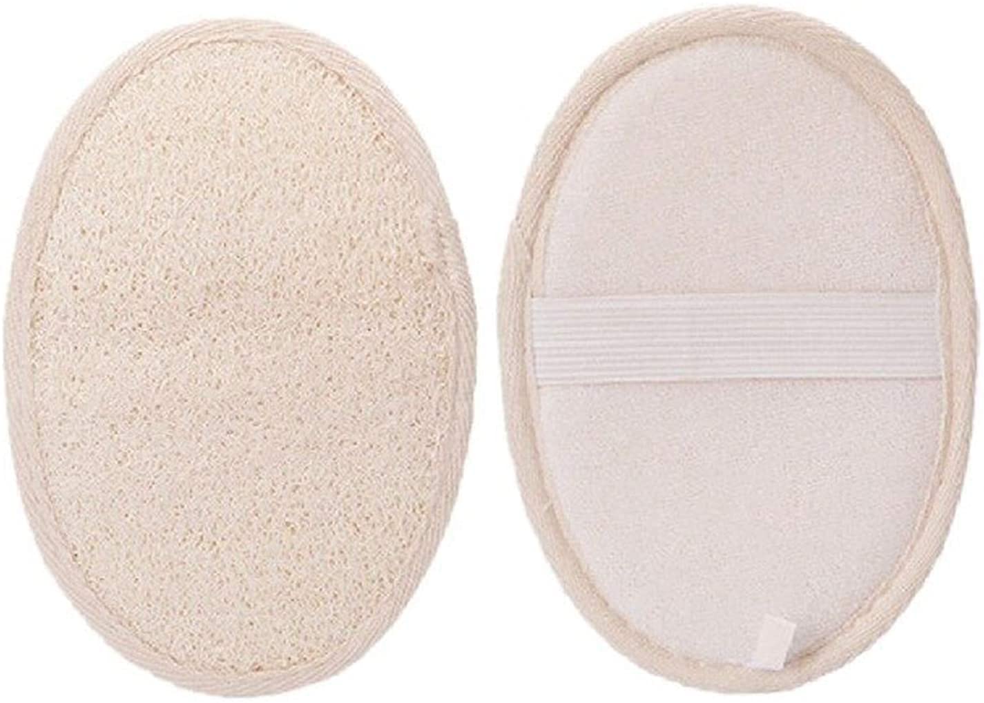 K3 ZONE Exfoliating Loofah Sponge Pads- 100% Natural Loofah Sponge Scrubber Body Glove - Men and Women - (pack of 2)