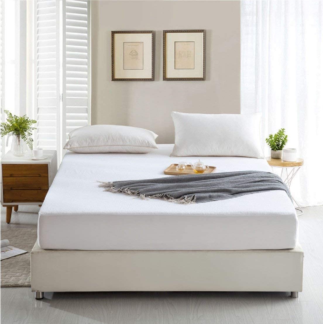 DREAM CARE Water Proof Terry Cloth Fitted Mattress Protector 78x48 Inch for Single Bed with Elastic Strap Ultra Soft Mattress Cover Hypoallergenic Bed Cover (Off White, Pack of 1) (B083ZDSW8D) Amazon Price History, Amazon Price Tracker