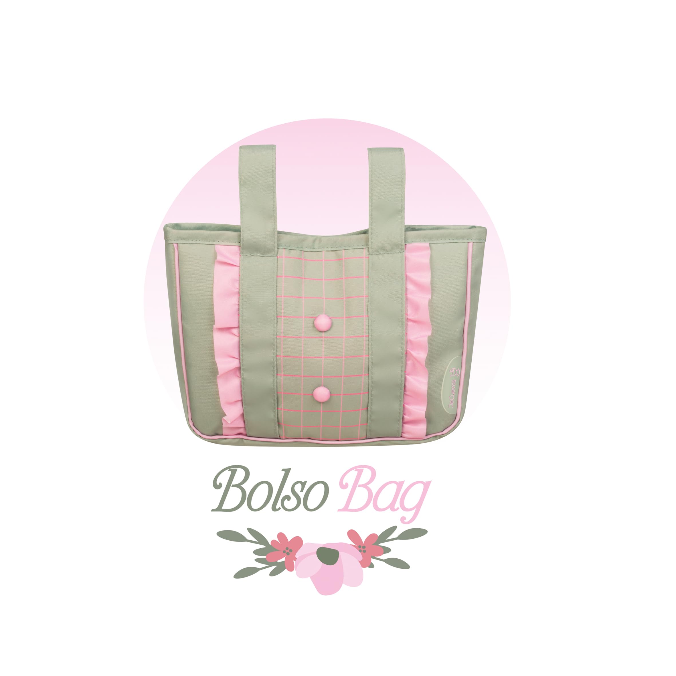 Carro de Muñecas Silla Gemelar Plegable con Bolso Botanic DeCuevas 90368
